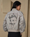 199751-031 | WOMEN'S PALLADIUM LOGO BOMBER JACKET | FLINT GRAY