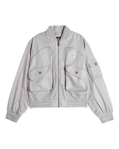 199751-031 | WOMEN'S PALLADIUM LOGO BOMBER JACKET | FLINT GRAY