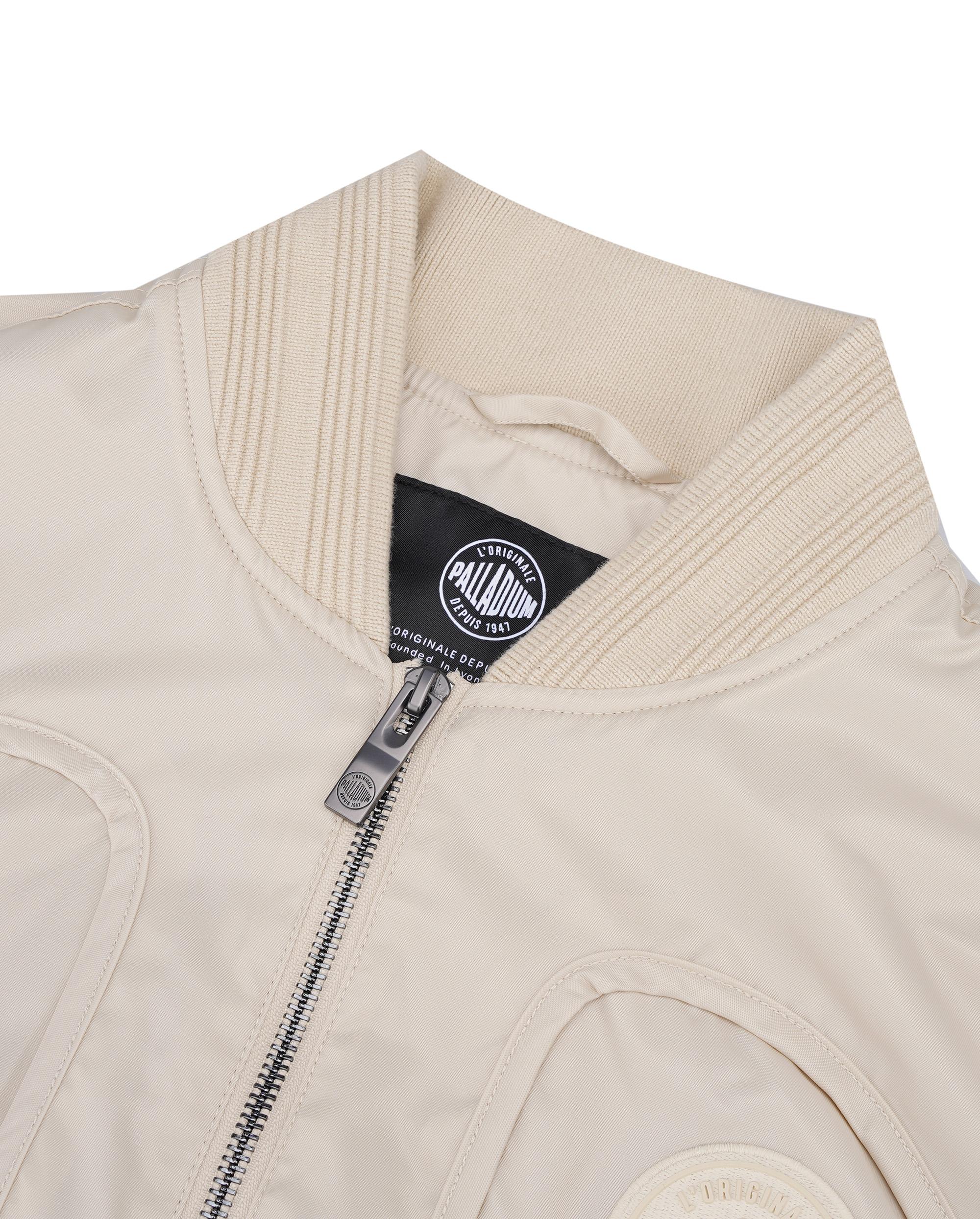 199751-043 | WOMEN'S PALLADIUM LOGO BOMBER JACKET | OYSTER GRAY