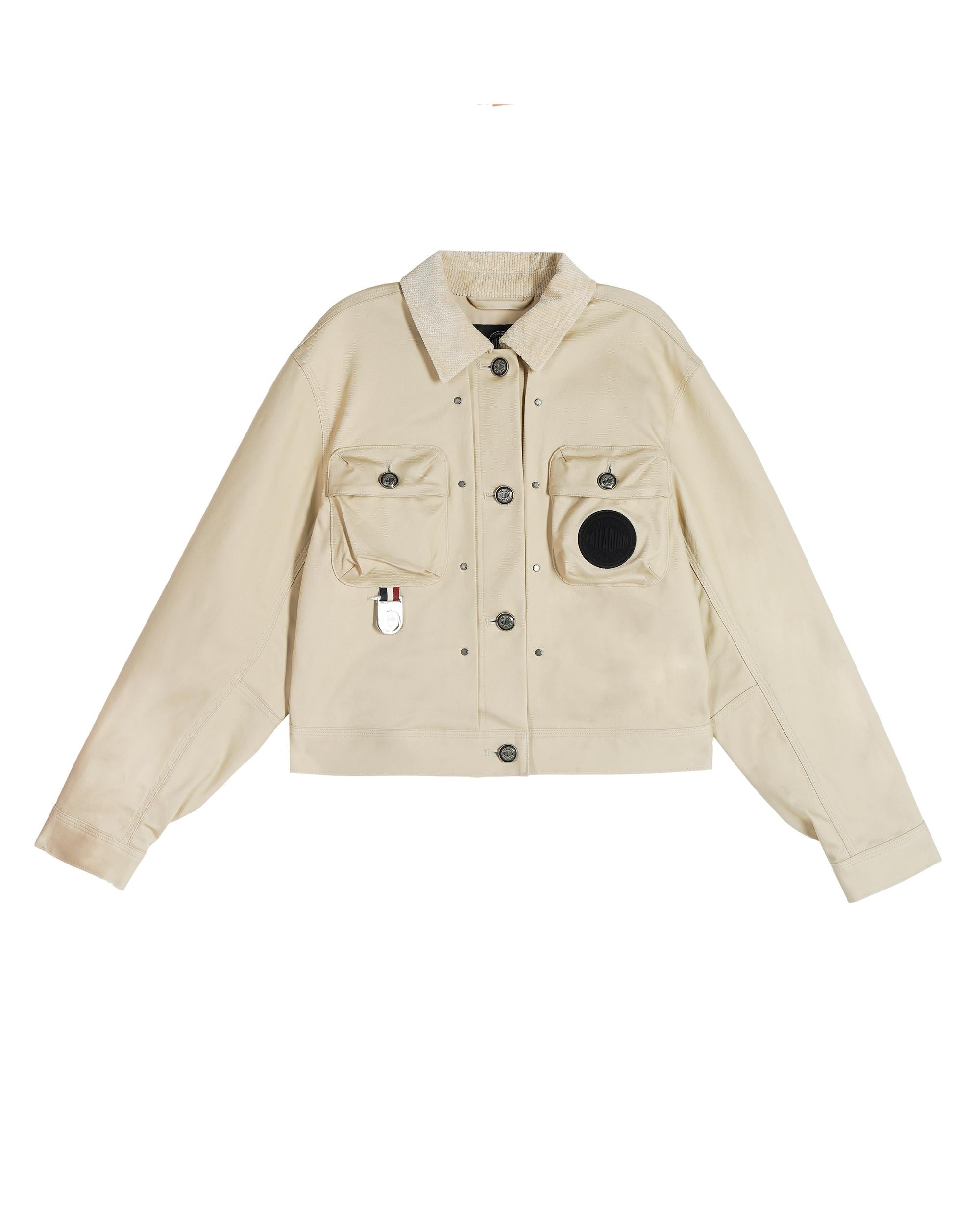 199752-043 | WOMEN'S PALLADIUM LOGO CARGO JACKET | OYSTER GRAY