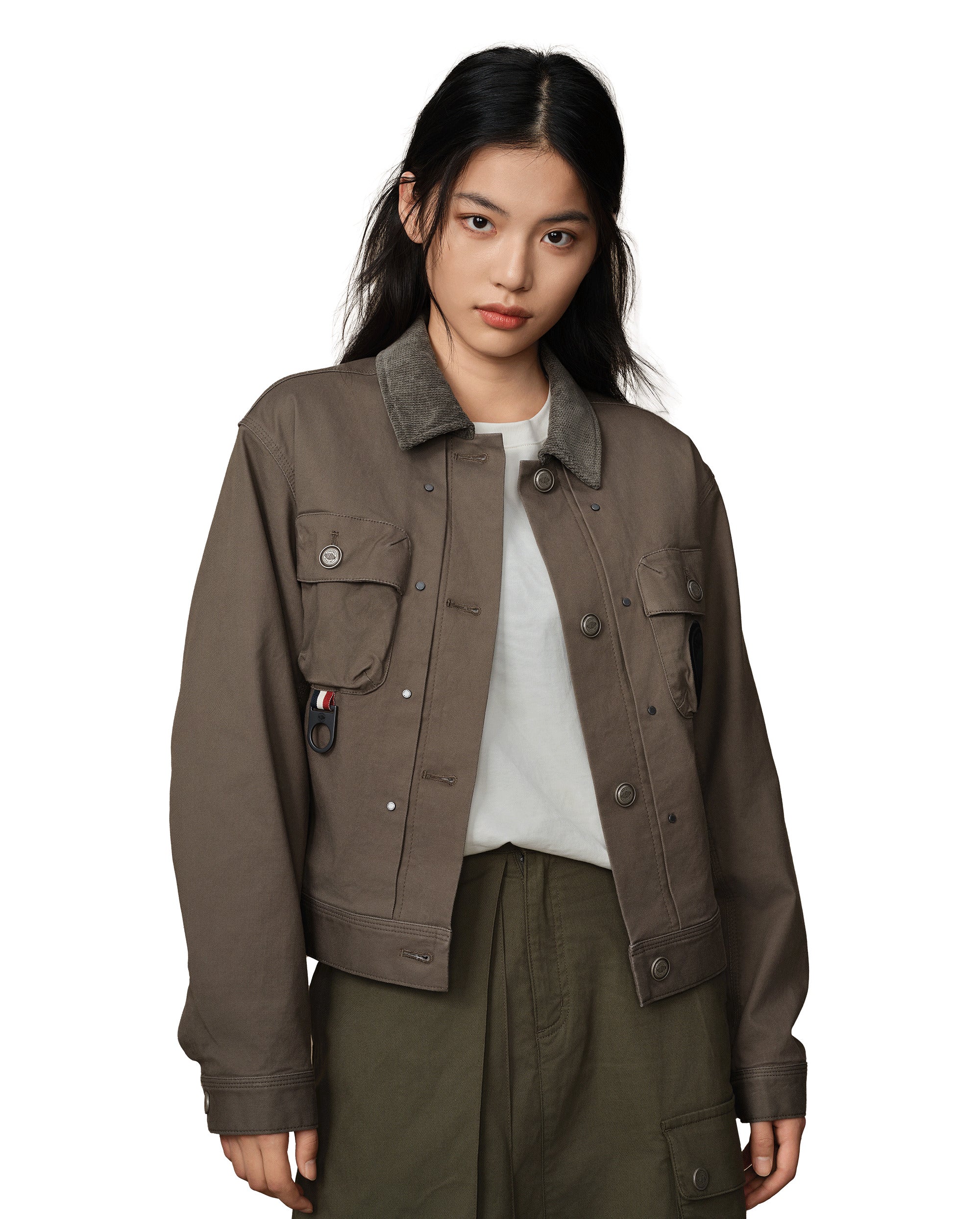 199752-367 | WOMEN'S PALLADIUM LOGO CARGO JACKET | TEA LEAF