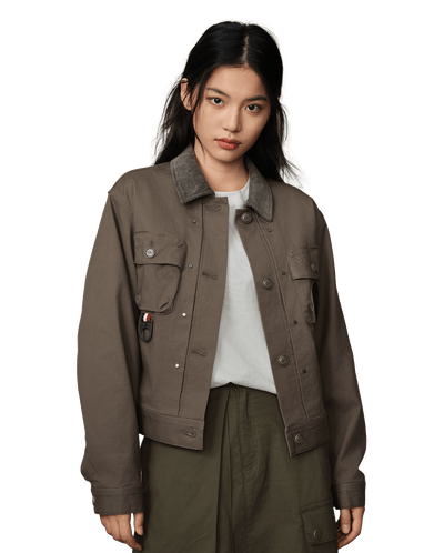 199752-367 | WOMEN'S PALLADIUM LOGO CARGO JACKET | TEA LEAF