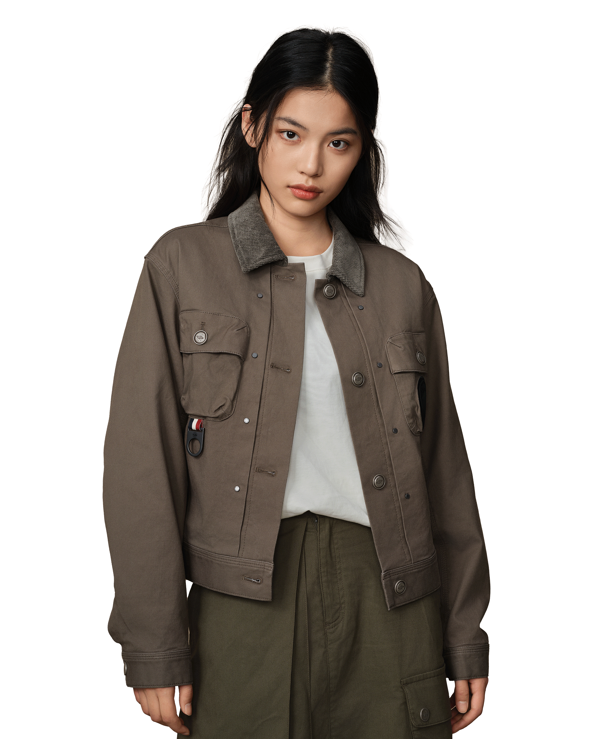 199752-367 | WOMEN'S PALLADIUM LOGO CARGO JACKET | TEA LEAF