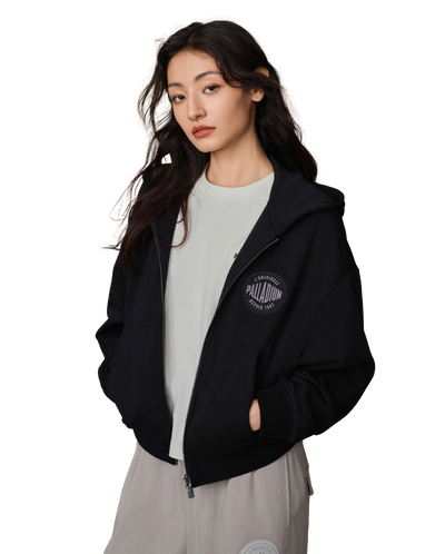199756-032 | WOMEN'S LOGO DROPPED SHOULDERS HOODED JACKET | TAP SHOE