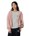 199756-635 | WOMEN'S LOGO DROPPED SHOULDERS HOODED JACKET | ROSE SMOKE