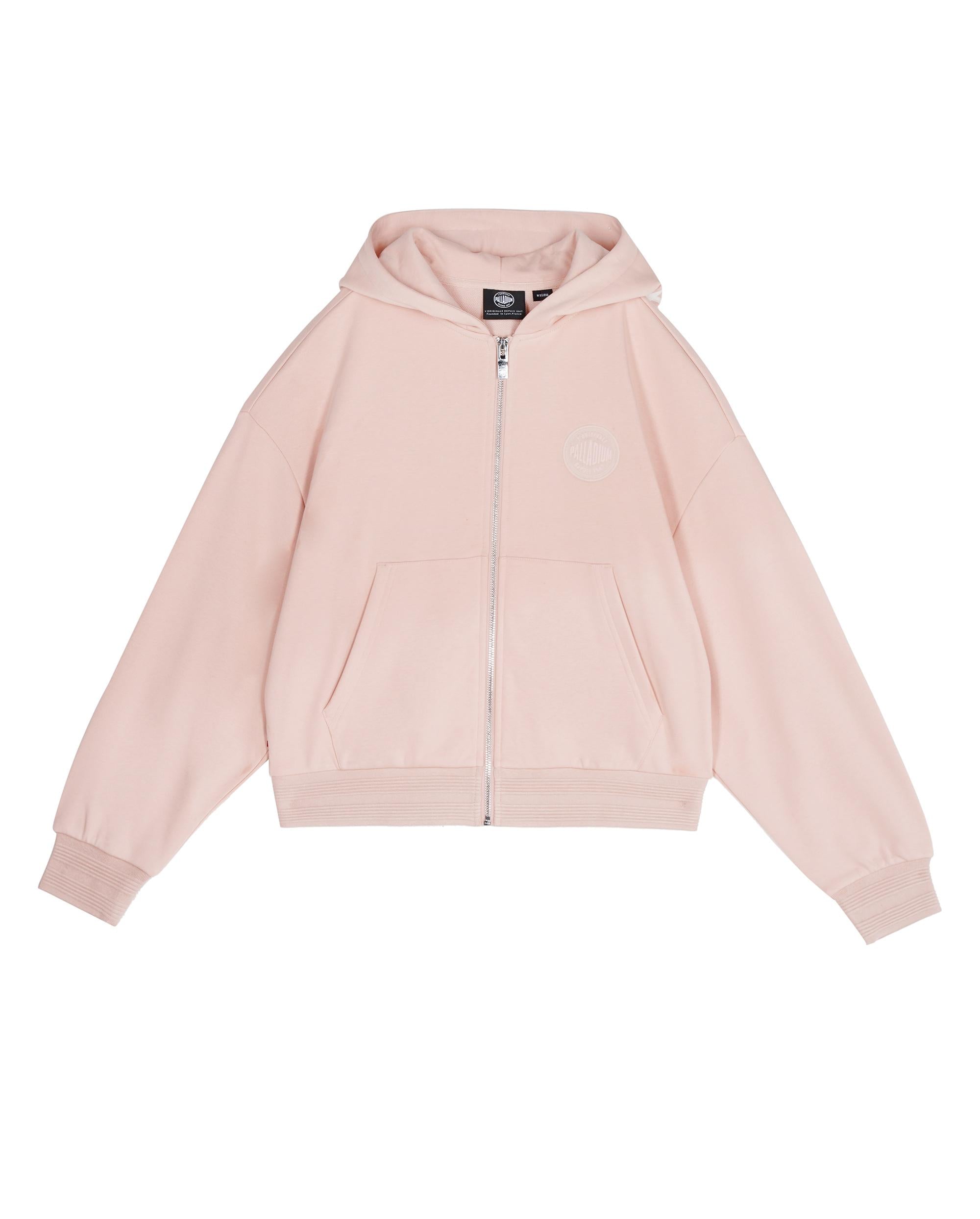 199756-635 | WOMEN'S LOGO DROPPED SHOULDERS HOODED JACKET | ROSE SMOKE