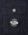 199757-467 | WOMEN'S PALLADIUM LOGO CROPPED DENIM JACKET | SKY CAPTAIN