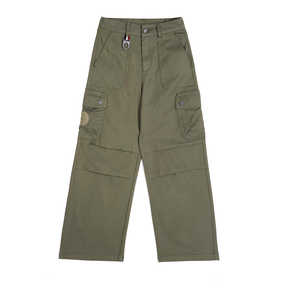 199786-367 | WOMEN'S PALLADIUM LOGO CARGO WIDE-LEG PANTS | TEA LEAF