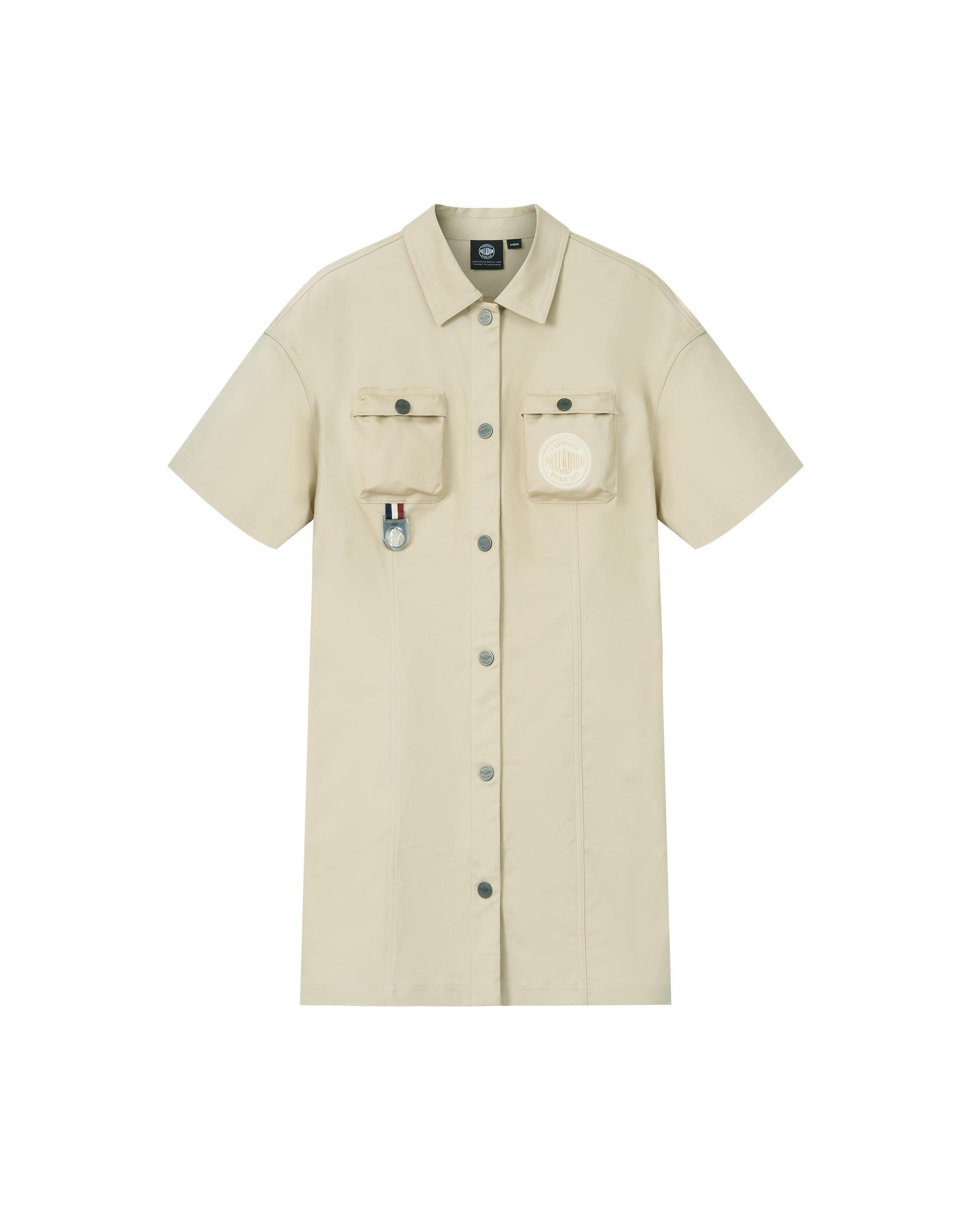 199794-043 | WOMEN'S PALLADIUM LOGO POCKETS DRESS | OYSTER GRAY