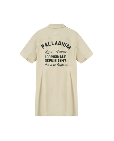 199794-043 | WOMEN'S PALLADIUM LOGO POCKETS DRESS | OYSTER GRAY