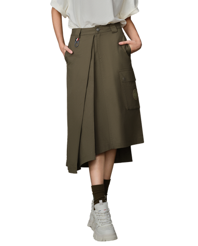 199799-367 | WOMEN'S IRREGULAR HEM SKIRT | TEA LEAF