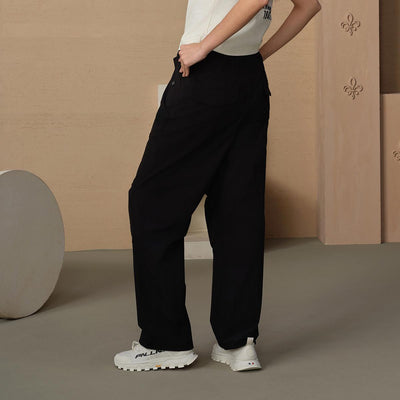 199808-032 | WOMEN'S URBAN DRAWSTRING PANTS | BLACK