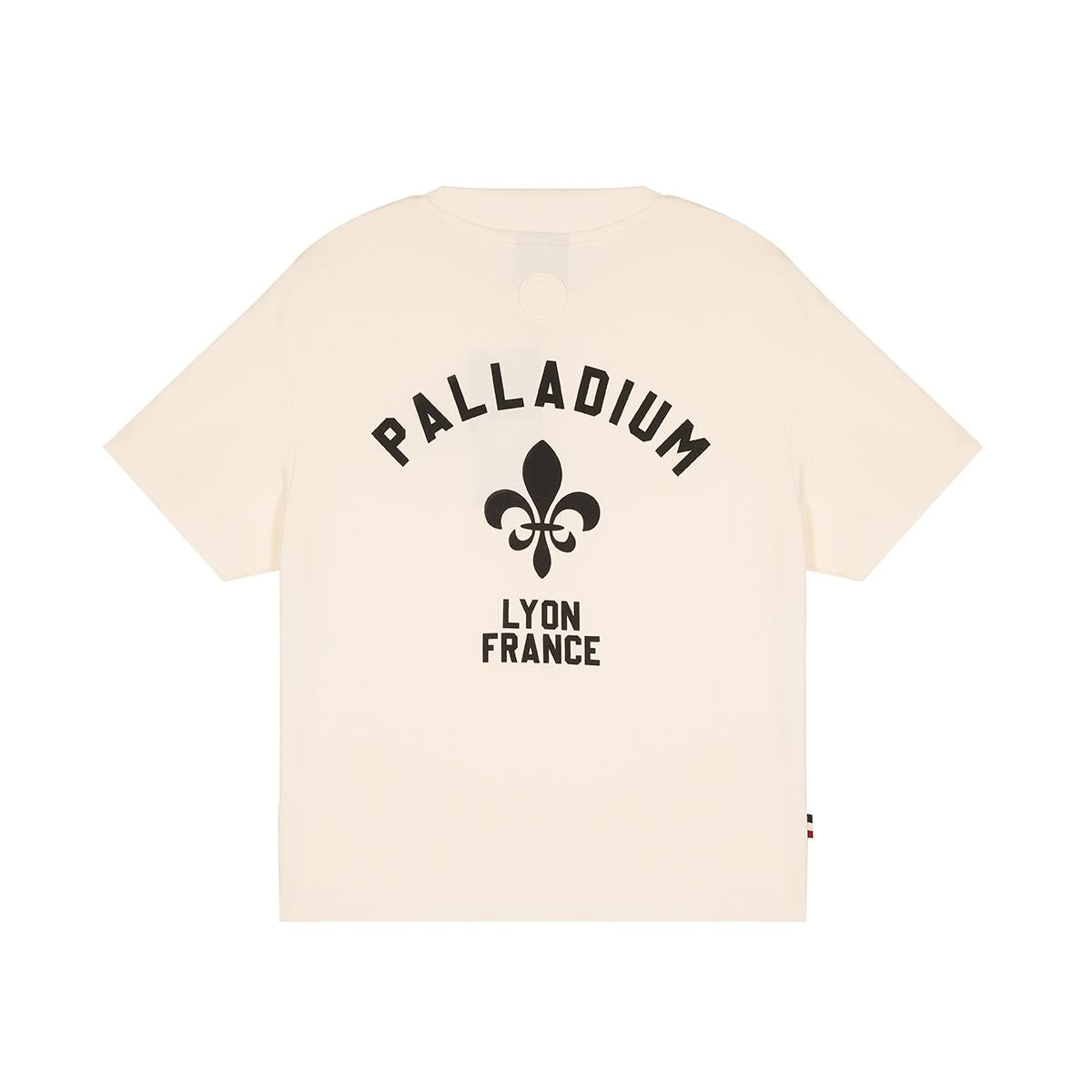 199812-262 | WOMEN'S PALLADIUM LOGO LOOSE FIT COTTON T-SHIRT | MARSHMALLOW