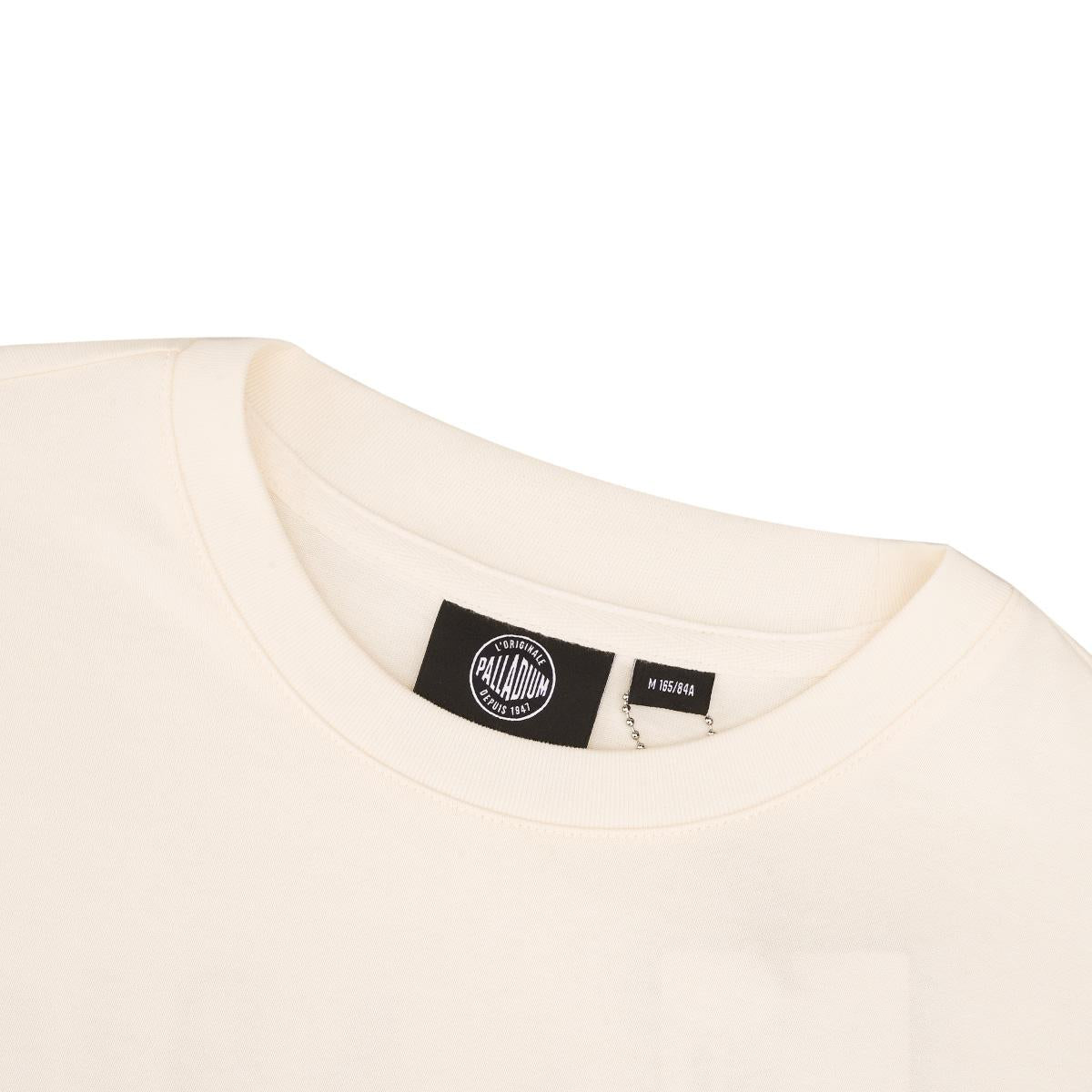 199812-262 | WOMEN'S PALLADIUM LOGO LOOSE FIT COTTON T-SHIRT | MARSHMALLOW