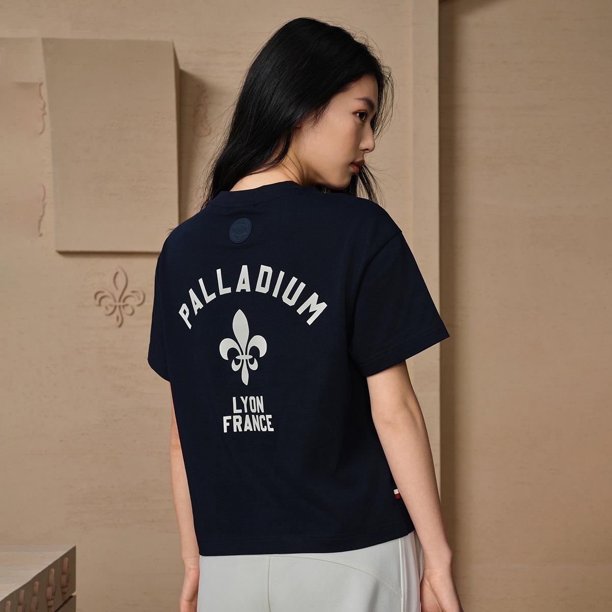 199812-406 | WOMEN'S PALLADIUM LOGO LOOSE FIT COTTON T-SHIRT