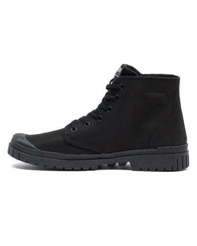 74407-001-M | UNISEX SP20 HI TECH OUTZIP HIGH-TOP SHOES SNEAKERS | BLACK/BLACK