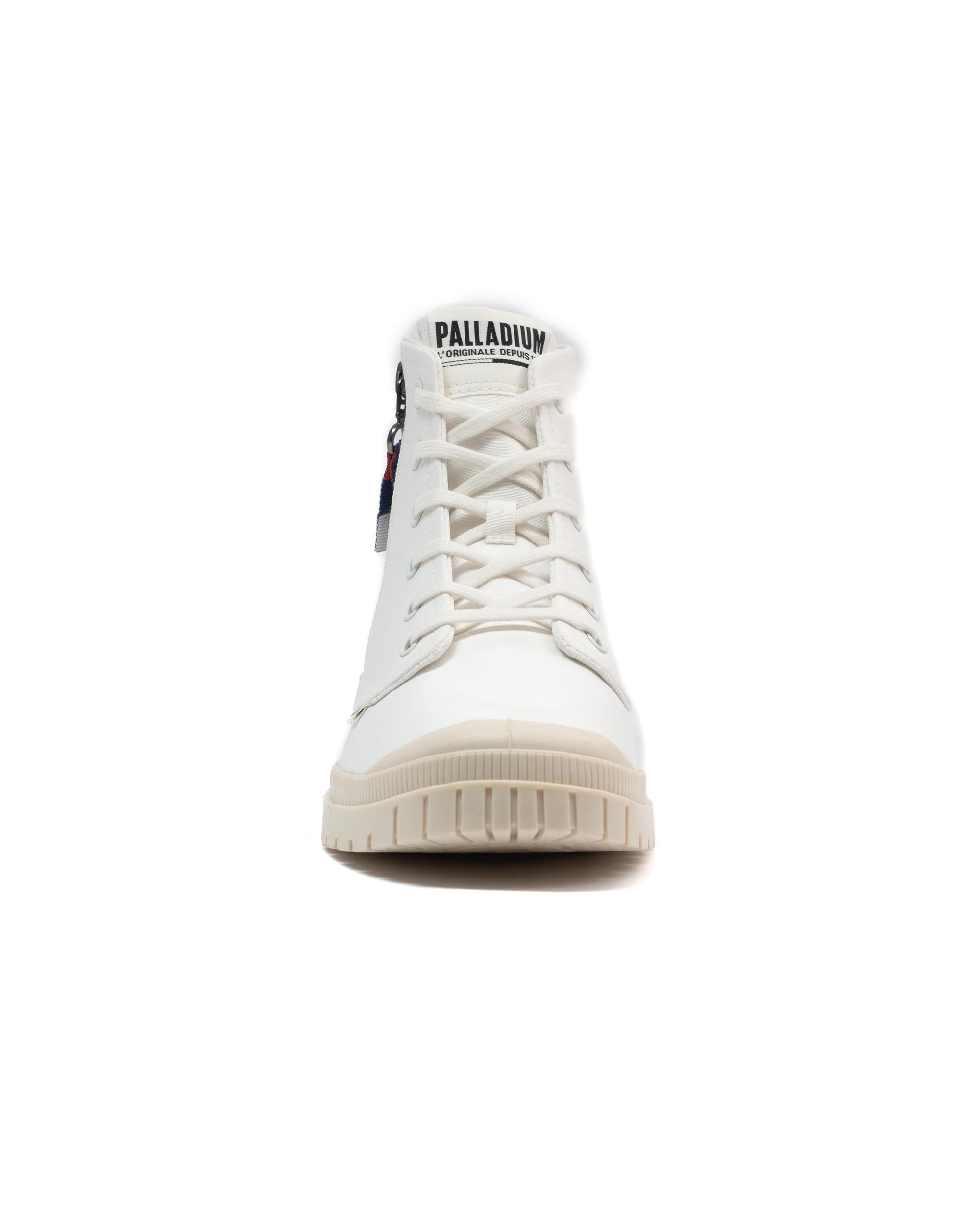74407-186-M | UNISEX SP20 HI TECH OUTZIP HIGH-TOP SHOES SNEAKERS | STAR WHT/ALMND MLK