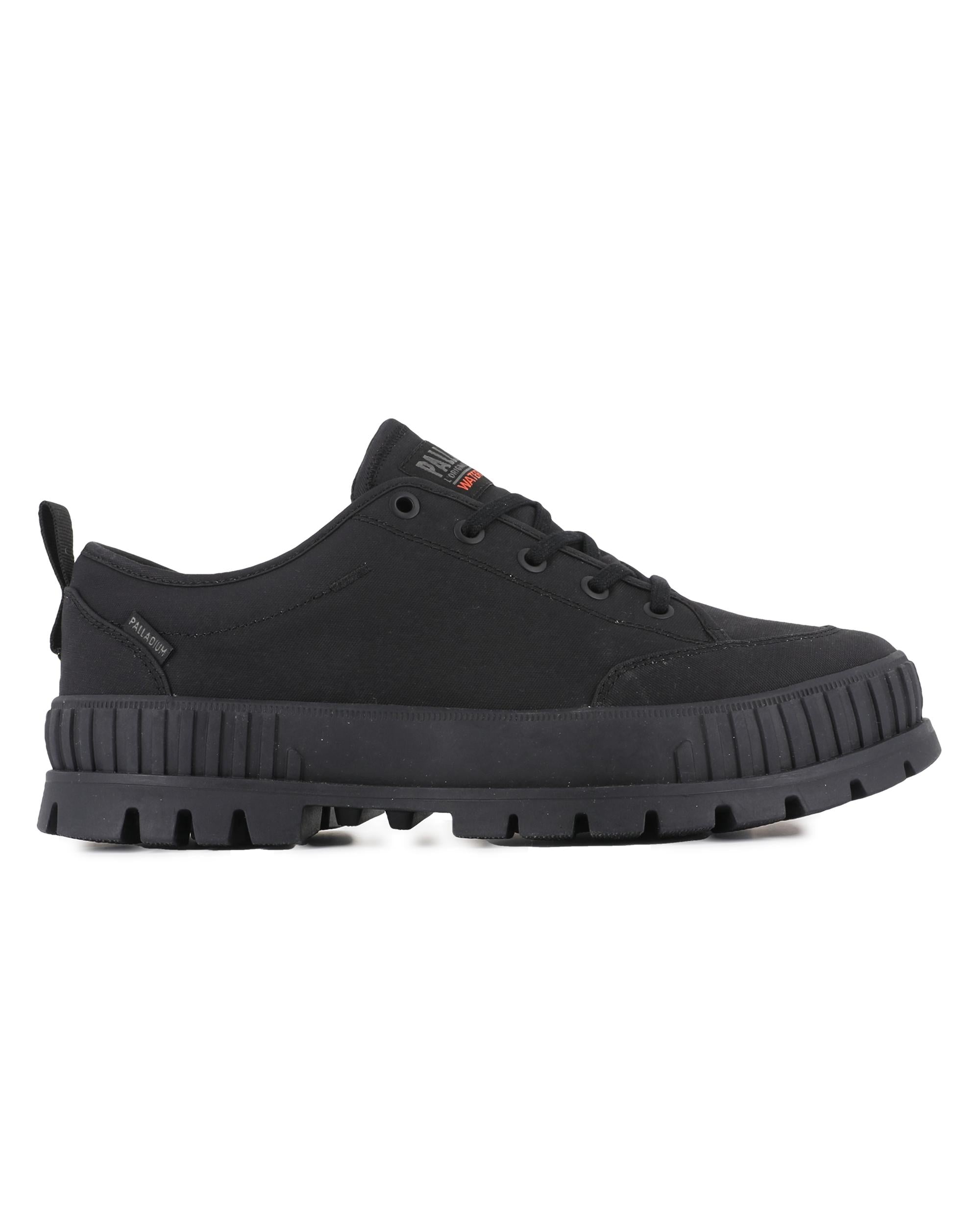 74408-001-M | UNISEX PALLASHOCK LO OG WP+ SNEAKERS | BLACK/BLACK