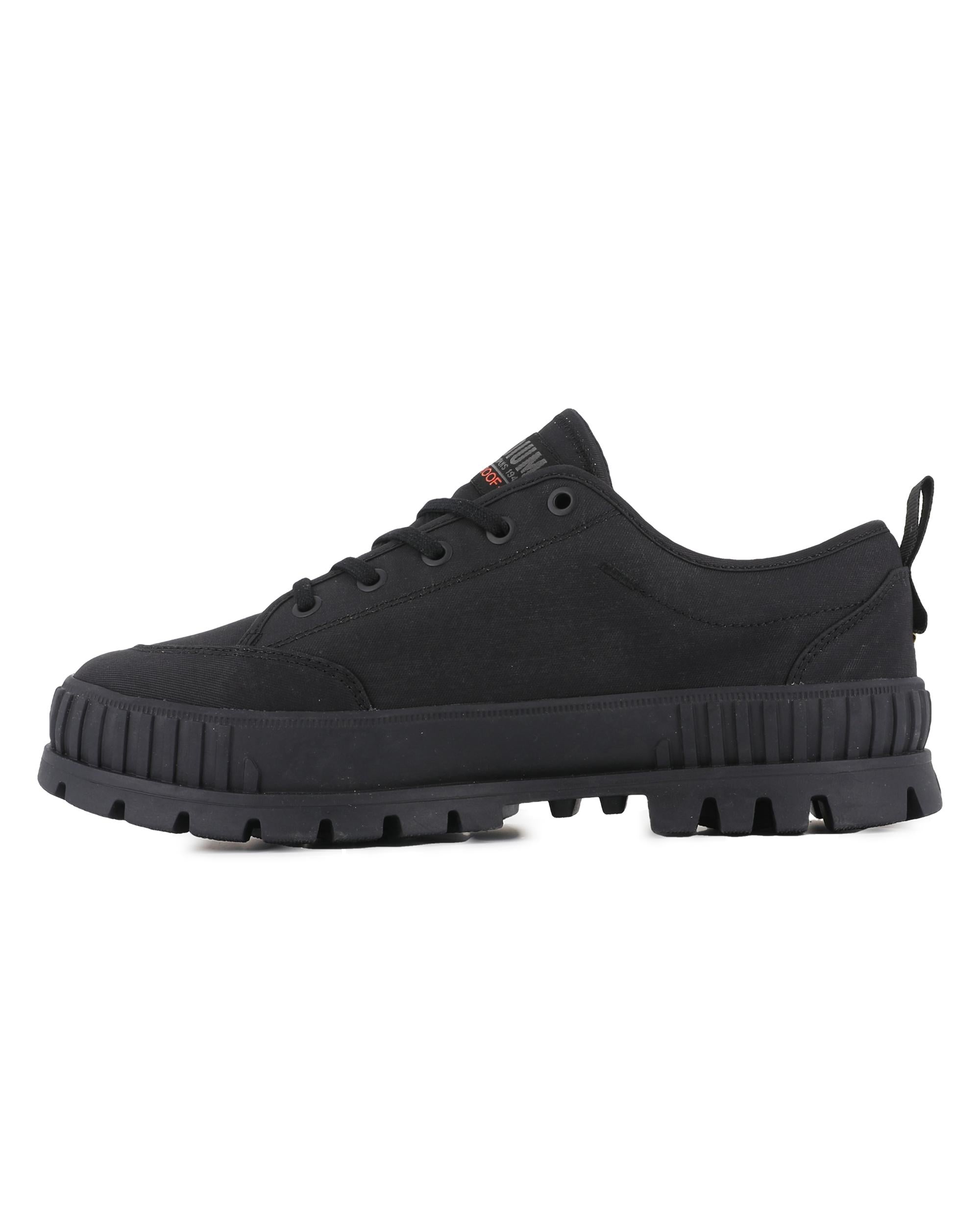 74408-001-M | UNISEX PALLASHOCK LO OG WP+ SNEAKERS | BLACK/BLACK