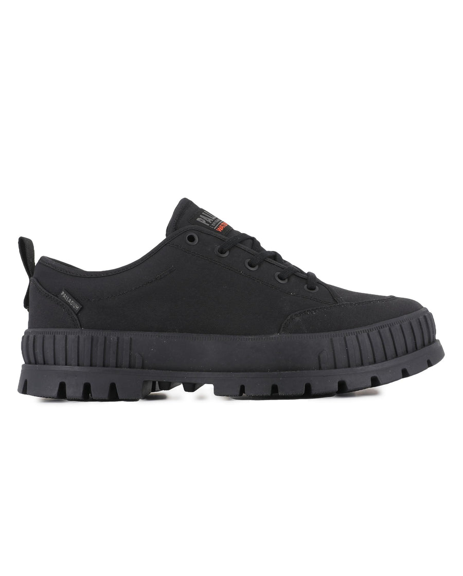 74408-001-M | UNISEX PALLASHOCK LO OG WP+ SNEAKERS | BLACK/BLACK