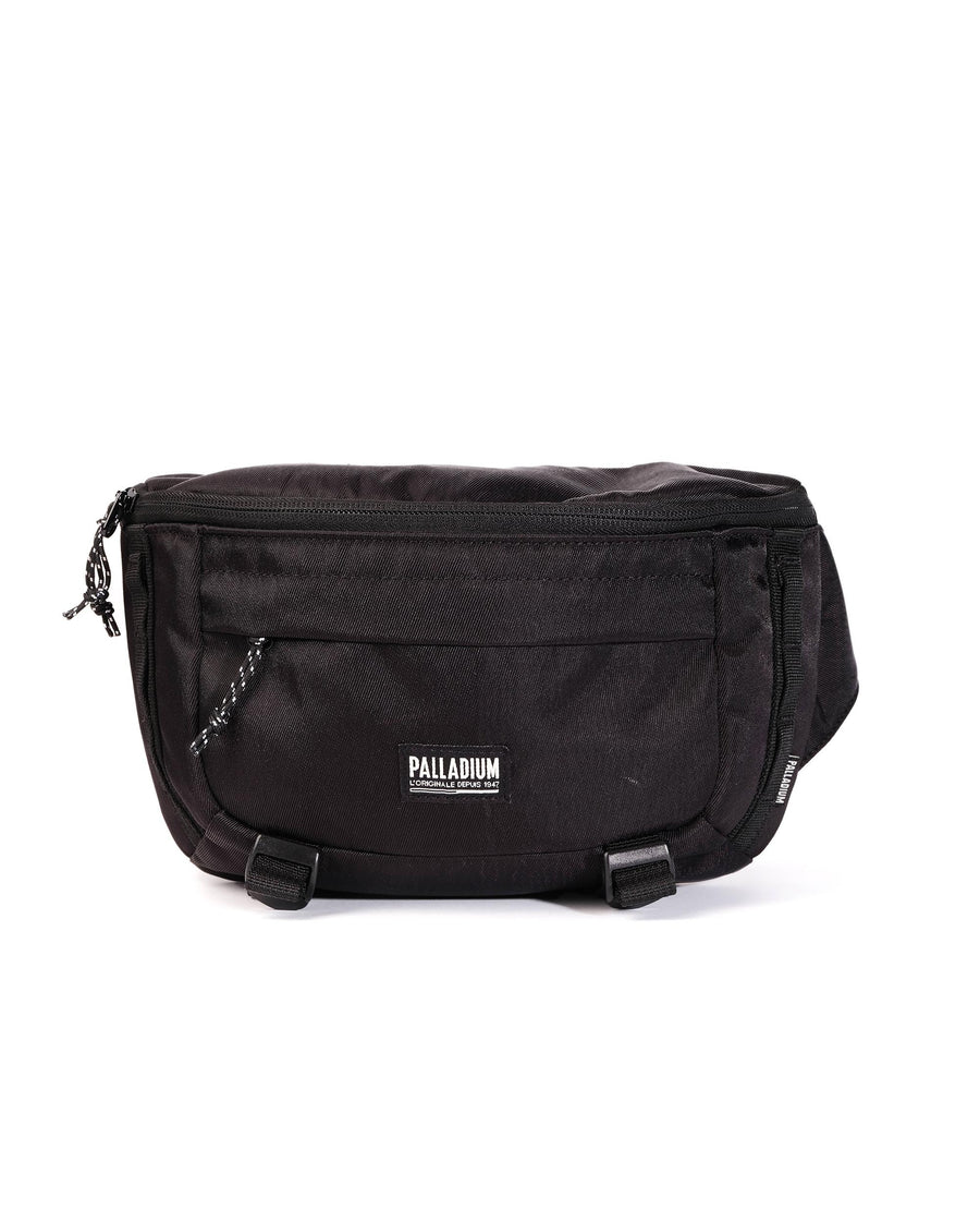 BG655-008 | PALLADIUM LOGO WATER REPELLENT WAIST BAG | BLACK