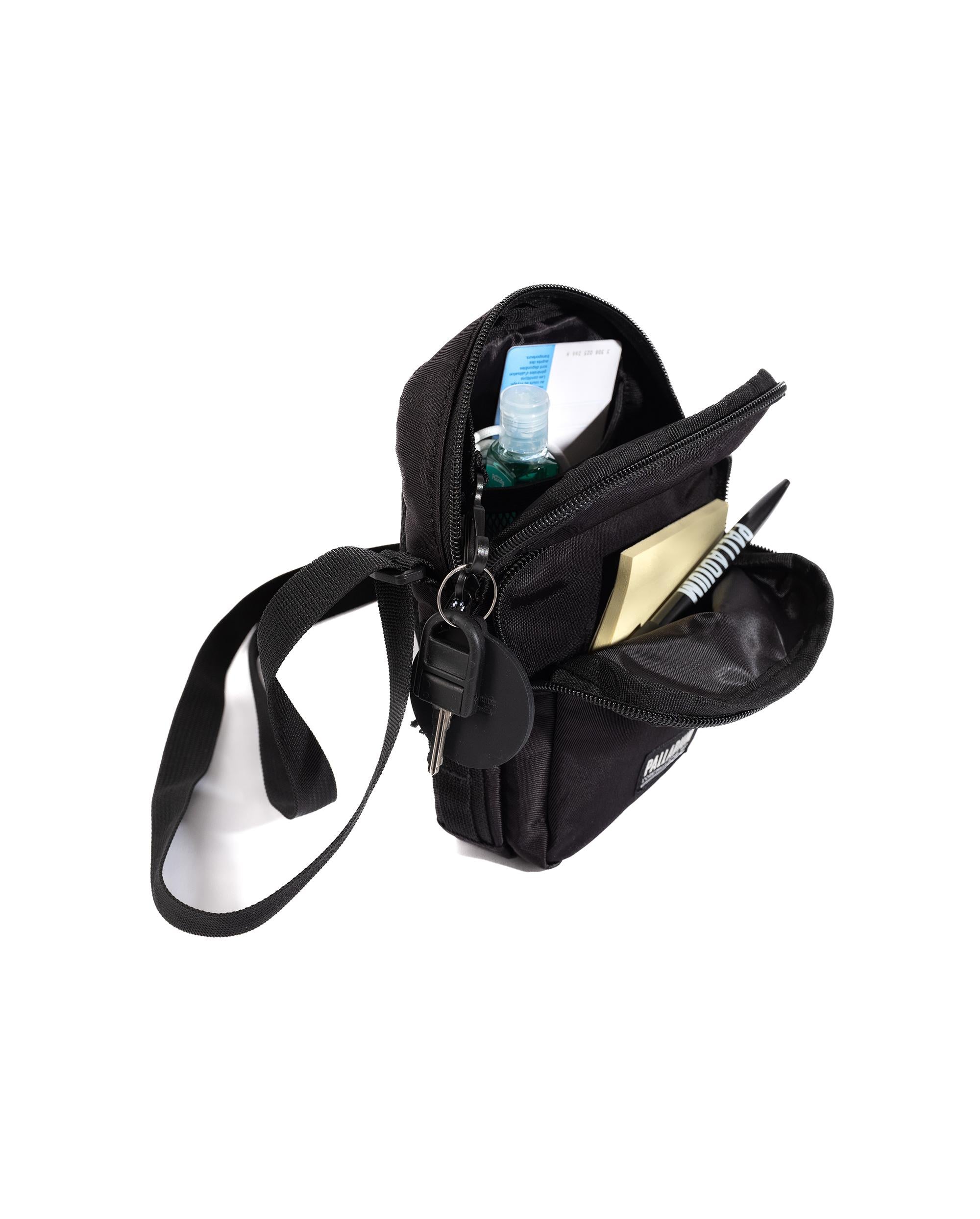 BG656-008 | PALLADIUM LOGO WATER REPELLENT CROSSBODY BAG | BLACK