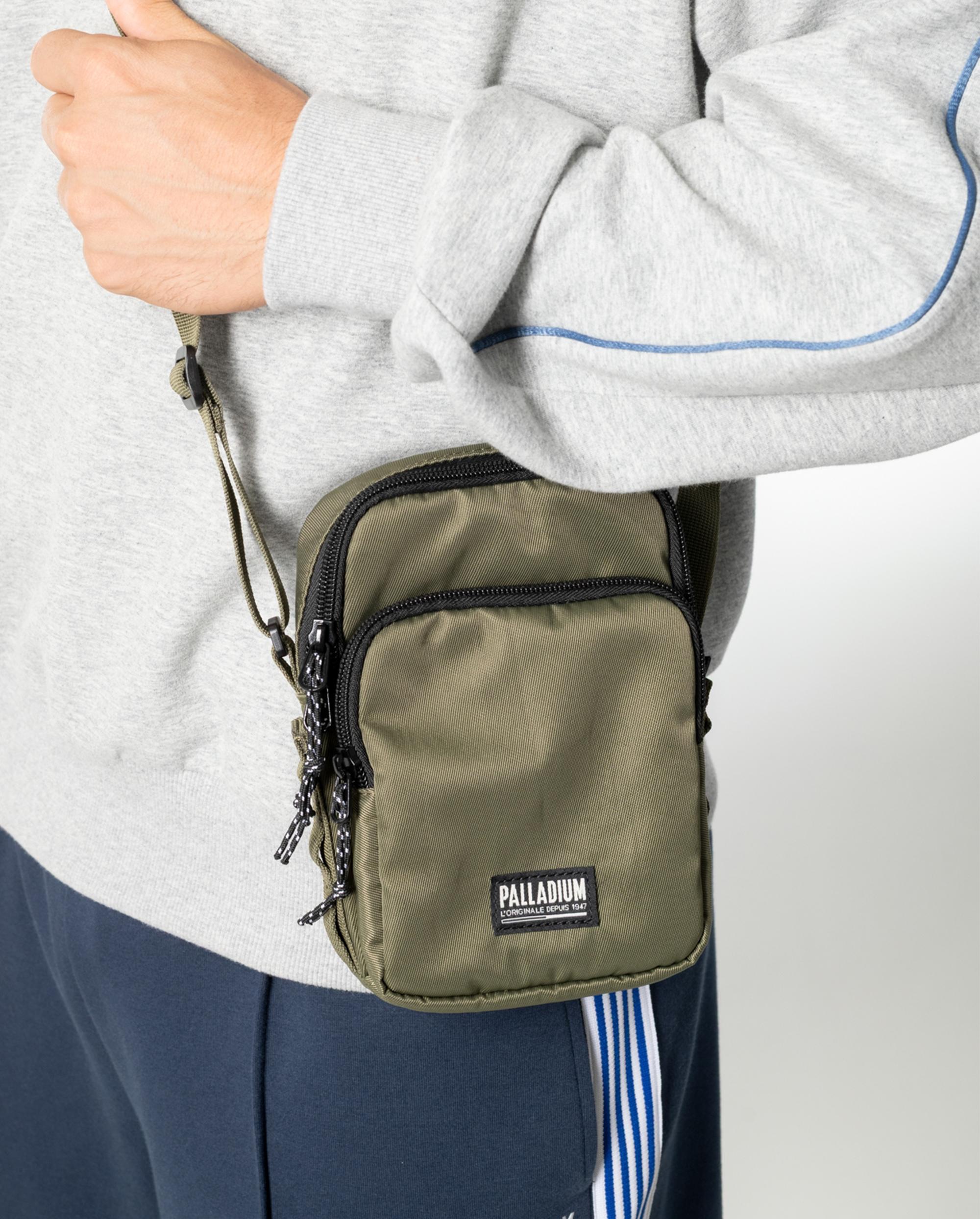 BG656-308 | PALLADIUM LOGO WATER REPELLENT CROSSBODY BAG | DUSKY GREEN