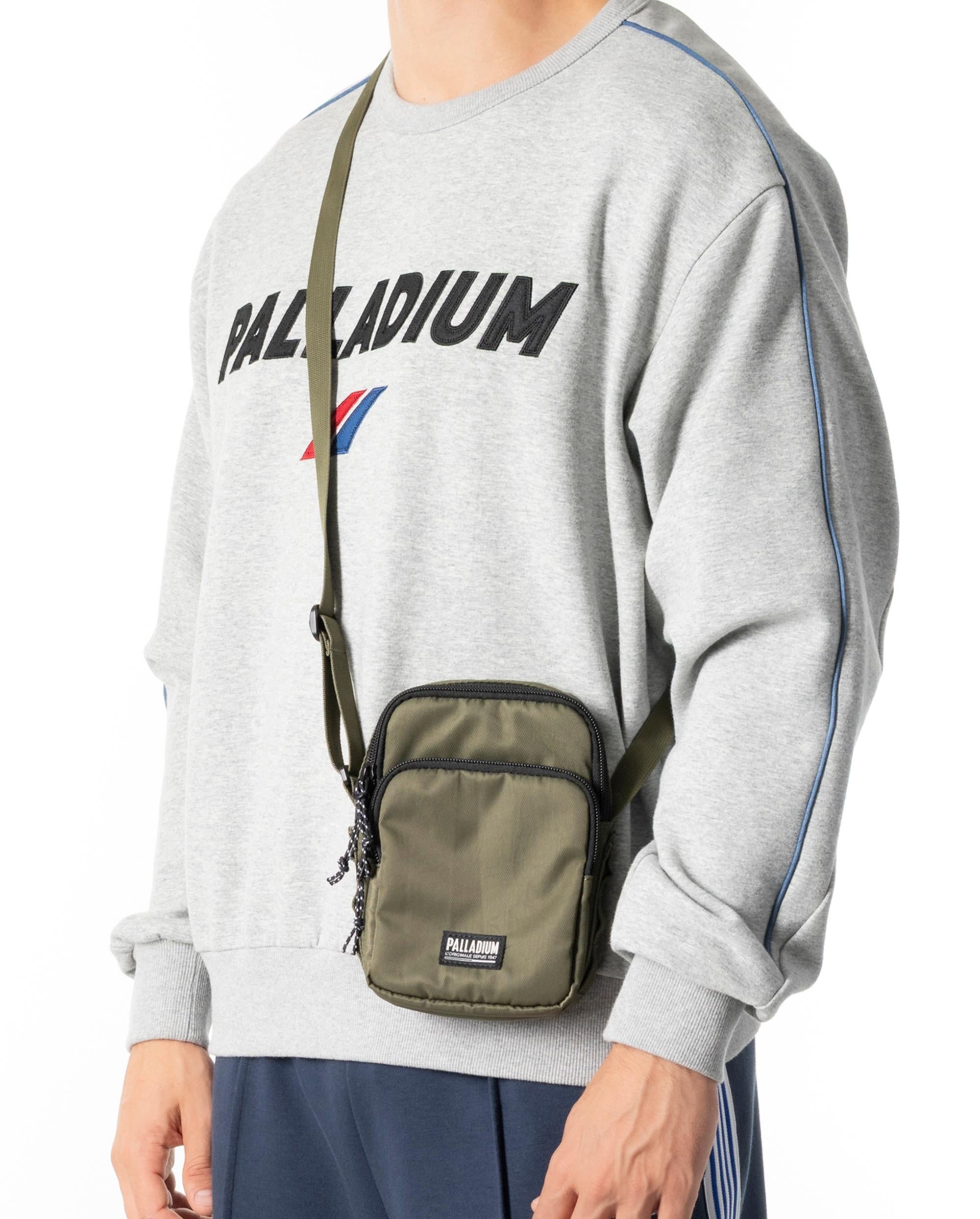 BG656-308 | PALLADIUM LOGO WATER REPELLENT CROSSBODY BAG | DUSKY GREEN