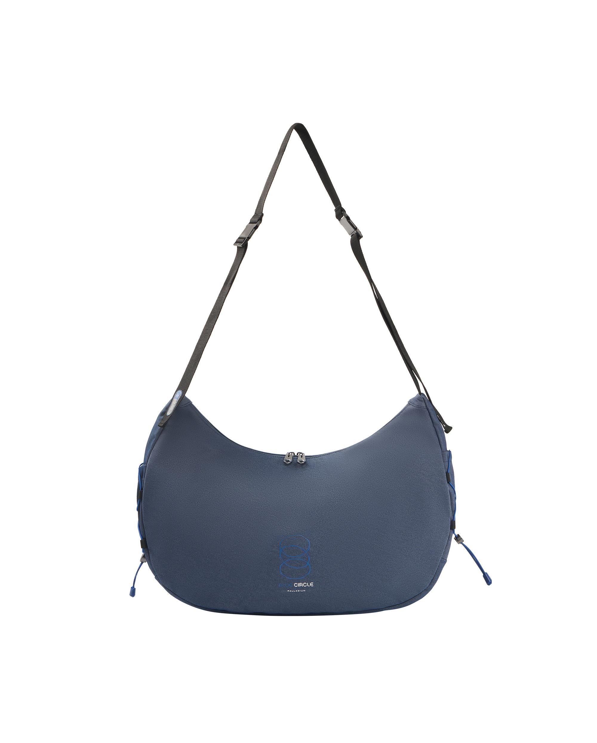 BG699-481 | BLUE CIRCLE LOGO WATER REPELLENT CROSSBODY BAG | VINTAGE INDIGO