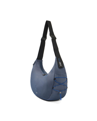 BG699-481 | BLUE CIRCLE LOGO WATER REPELLENT CROSSBODY BAG | VINTAGE INDIGO