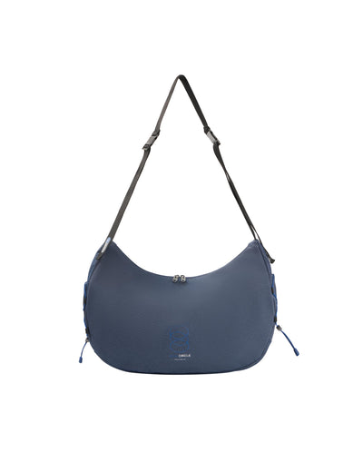 BG699-481 | BLUE CIRCLE LOGO WATER REPELLENT CROSSBODY BAG | VINTAGE INDIGO