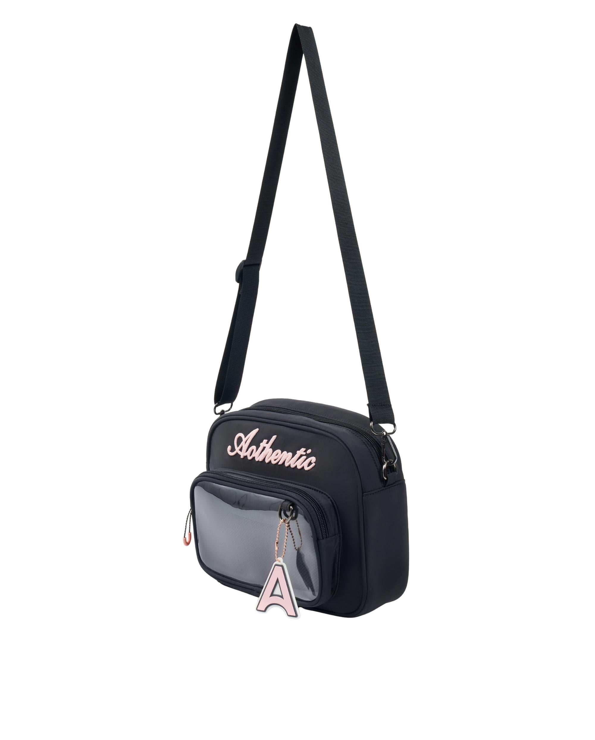 BG770-032 | AOTHENTIC LOGO CLEAR CROSSBODY BAG | TAP SHOE
