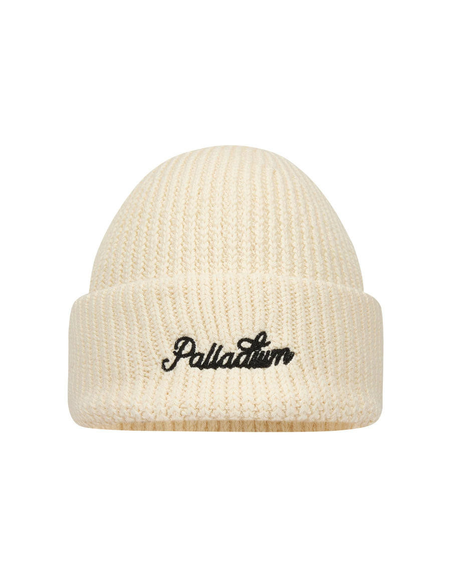 C3547-262 | EMBROIDERED PALLADIUM LOGO BEANIE | MARSHMALLOW