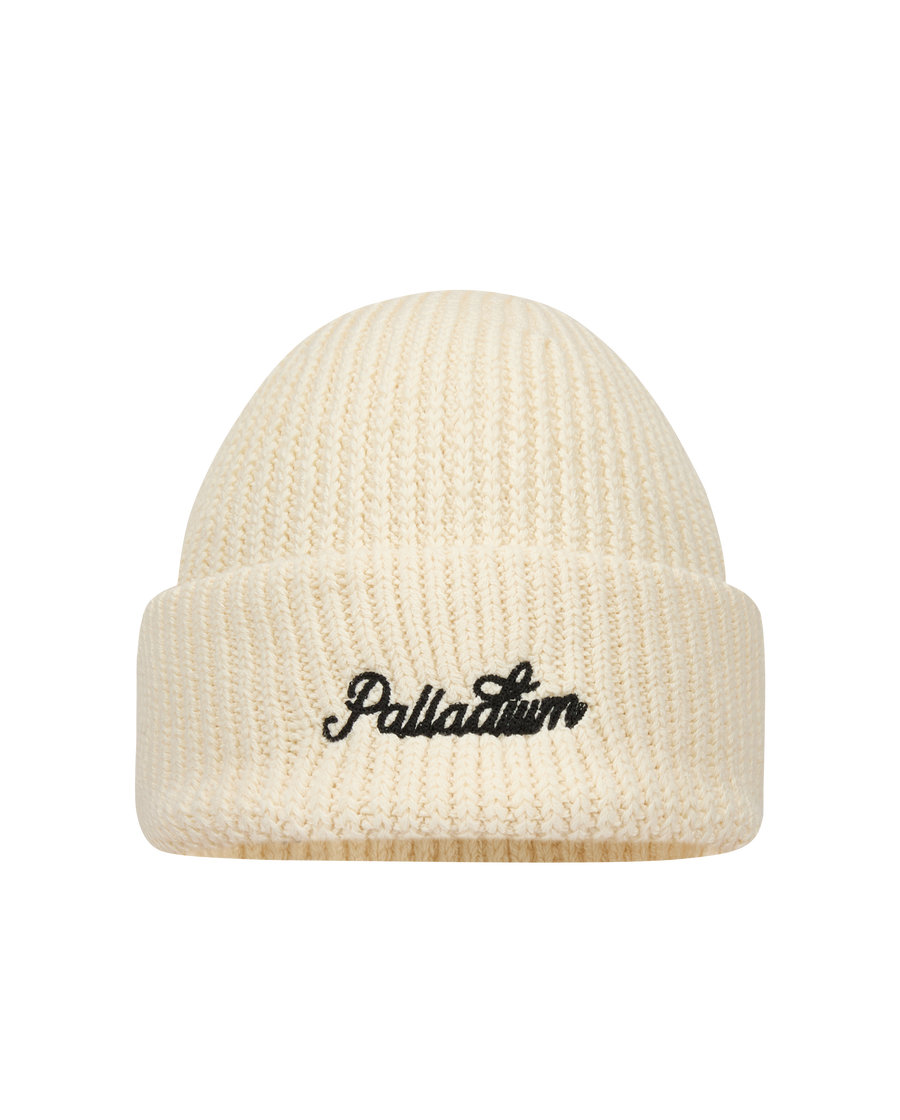 C3547-262 | EMBROIDERED PALLADIUM LOGO BEANIE | MARSHMALLOW